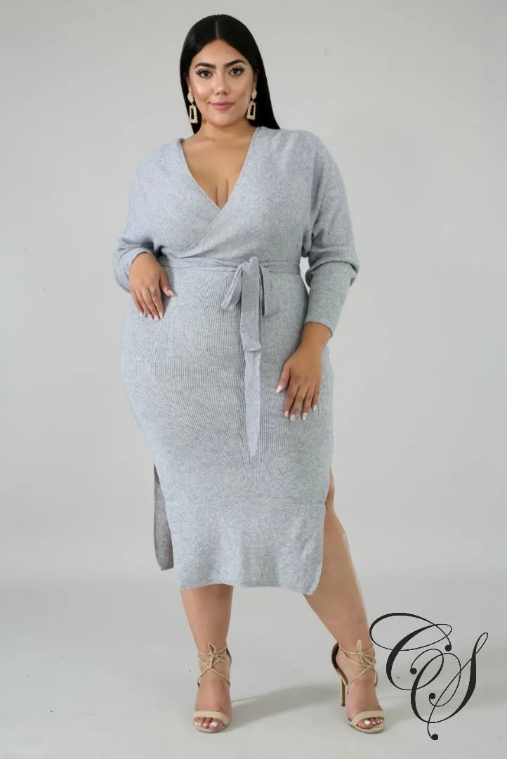 Adanna Slit Sweater Dress